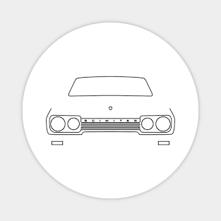 Reliant Scimitar classic car outline graphic (black) Magnet